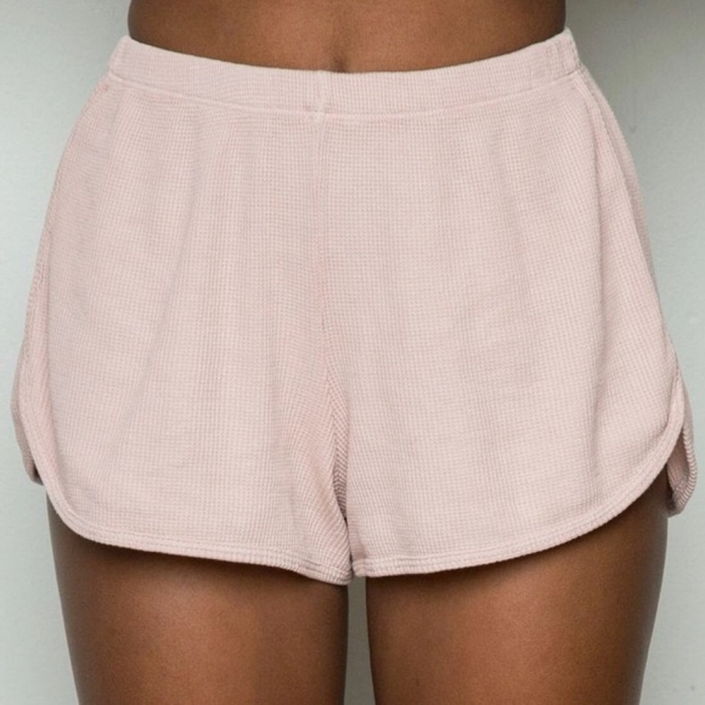 Brandy Melville Lisette pink thermal shorts